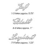 sterling Silver/Rhodium-plated Polished Name Plate view