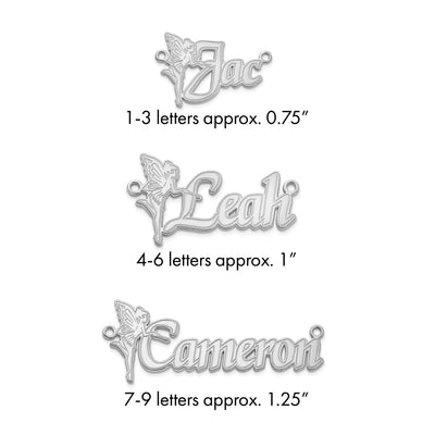 Sterling Silver/Gold-plated Fairy Name Plate