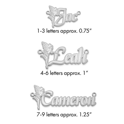 Sterling Silver/Gold-plated Fairy Name Plate