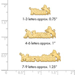 Sterling Silver/Gold-plated Horse Name Plate view 30