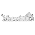 Sterling Silver/Gold-plated Horse Name Plate view 24
