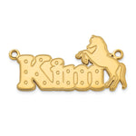 Sterling Silver/Gold-plated Horse Name Plate view 2