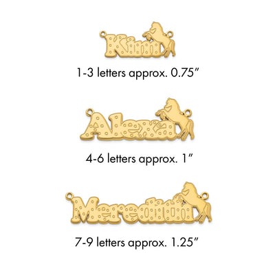Sterling silver name pendants & charm