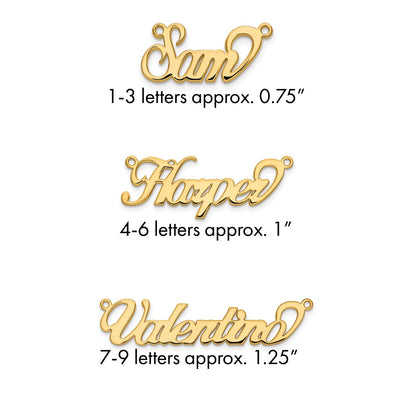 10K Yellow Gold Name Plate