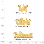 10k Yellow Gold Etched Name Plate view 25