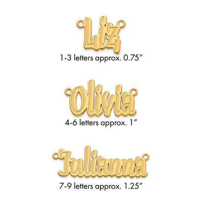 10K Yellow Gold Etched Name Plate