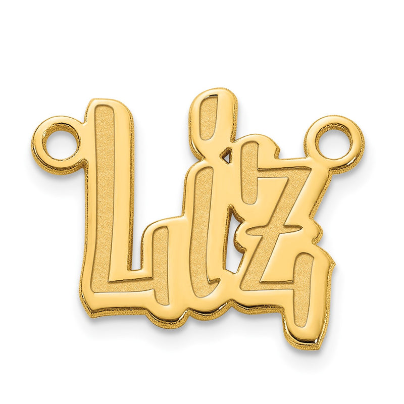 10K yellow gold name pendants & charm, alternate view