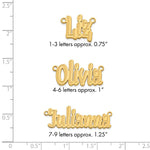 10k Yellow Gold Etched Name Plate view 5