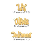 10k Yellow Gold Etched Name Plate view 1