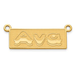 Sterling Silver/Gold-plated Etched Bar Name Plate view 12