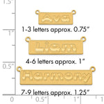 Sterling Silver/Gold-plated Etched Bar Name Plate view 15