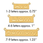 Sterling Silver/Gold-plated Etched Bar Name Plate view 11