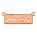 Sterling Silver/Gold-plated Etched Bar Name Plate view 26
