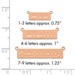 Sterling Silver/Gold-plated Etched Bar Name Plate view 29