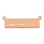 Sterling Silver/Gold-plated Etched Bar Name Plate view 18