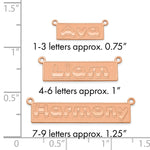 Sterling Silver/Gold-plated Etched Bar Name Plate view 20
