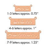 Sterling Silver/Gold-plated Etched Bar Name Plate view 16