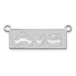 Sterling Silver/Gold-plated Etched Bar Name Plate view 21