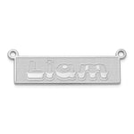 Sterling Silver/Gold-plated Etched Bar Name Plate view 3
