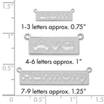 Sterling Silver/Gold-plated Etched Bar Name Plate view 5