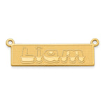 Sterling Silver/Gold-plated Etched Bar Name Plate view 8