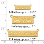 Sterling Silver/Gold-plated Etched Bar Name Plate view 10