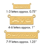 Sterling Silver/Gold-plated Etched Bar Name Plate view 6
