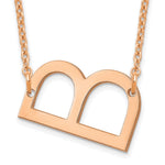 14K Rose Gold Polished Small Necklace view
