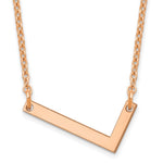 14K Rose Gold Polished Small Necklace view