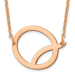 14K Rose Gold Polished Small Necklace view