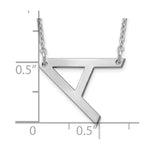 14K White Gold Polished Small Necklace view 3