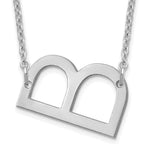 14K White Gold Polished Small Necklace view