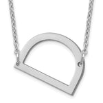 14K White Gold Polished Small Necklace view