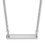 14K White Gold Polished Small Necklace view