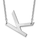 14K White Gold Polished Small Necklace view