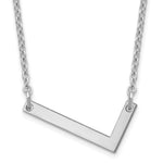 14K White Gold Polished Small Necklace view