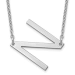 14K White Gold Polished Small Necklace view