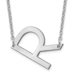 14K White Gold Polished Small Necklace view