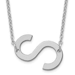 14K White Gold Polished Small Necklace view