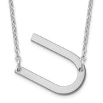 14K White Gold Polished Small Necklace view