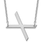 14K White Gold Polished Small Necklace view