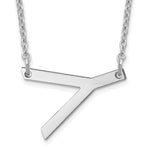 14K White Gold Polished Small Necklace view