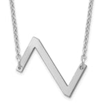 14K White Gold Polished Small Necklace view