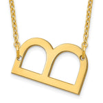 14K Yellow Gold Polished Small Necklace view