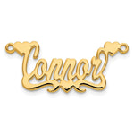 Sterling Silver/Gold-plated Polished Hearts Name Plate view 13