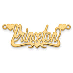 Sterling Silver/Gold-plated Polished Hearts Name Plate view 14
