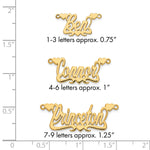 Sterling Silver/Gold-plated Polished Hearts Name Plate view 15