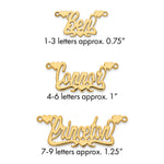 Sterling Silver/Gold-plated Polished Hearts Name Plate view 11