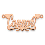 Sterling Silver/Gold-plated Polished Hearts Name Plate view 18