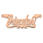 Sterling Silver/Gold-plated Polished Hearts Name Plate view 19